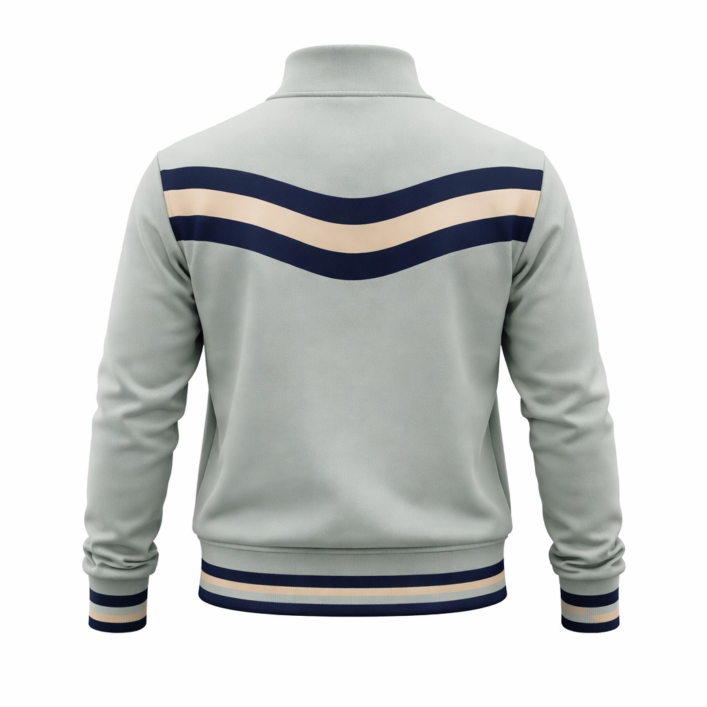 Men's Designer Sage Green Tech Fleece Tracksuit Set - Image 2