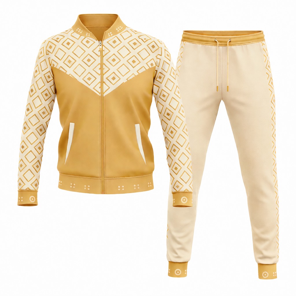 Men’s Designer Diamond Printed Tech Fleece Jogging Suit – Premium Top & Bottom Tracksuit Set for Gym, Travel & Streetwear